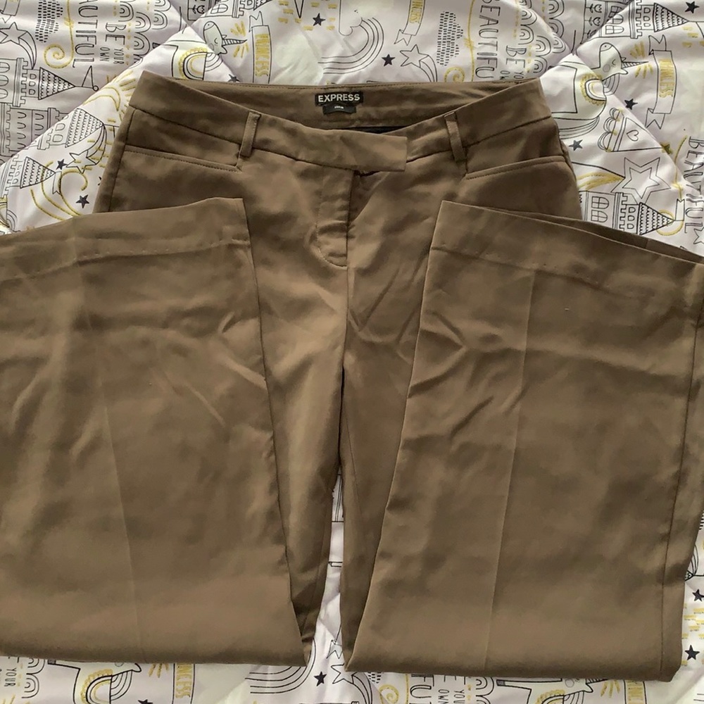 Express Editor wide leg brown pants size 8R